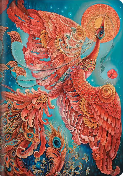 Actual product image Paperblanks Notizheft A5 Feuervogel (A5, Plain, Soft cover)