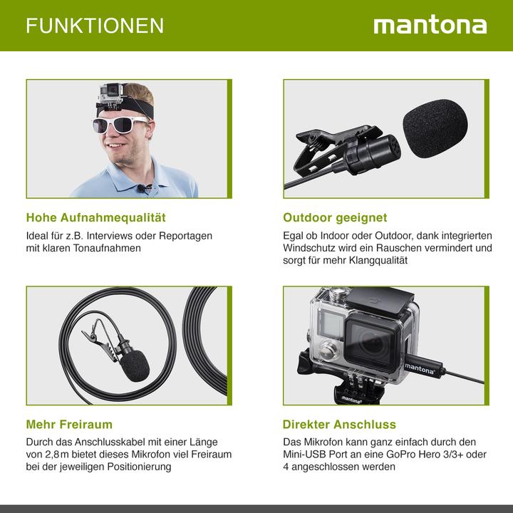 Actual product image mantona lavalier 21150 (Hero 4 Black, Hero 3+, Hero 3, hero 4 Silver)