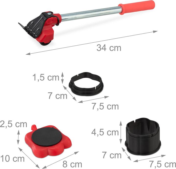 Image du produit Relaxdays Crics de meubles (150 kg)