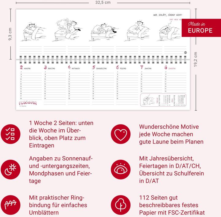 Produktbild Jacob Wochenquerplaner 2026 (A4)