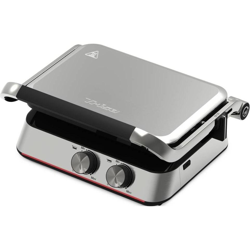Trisa Prime Panini Elektro Kontaktgrill Edelstahl, Tischgrill, Silber