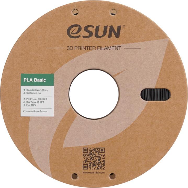 Productafbeelding eSUN PLA BASIC 1,75mm BLACK 1kg (PLA, 1.75 mm, 1000 g, Zwart)