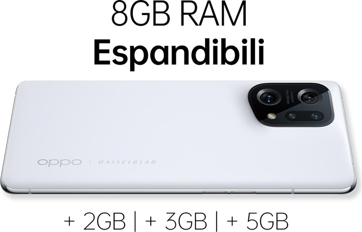 Produktbild OPPO Find X5 (256 GB, White, 6.55", SIM + eSIM, 50 Mpx, 5G)