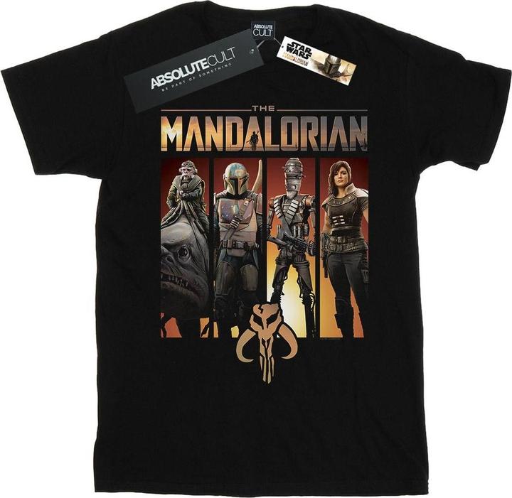 Immagine prodotto Star Wars The Mandalorian Character Lineup Maglietta Ampia Donna (3XL)