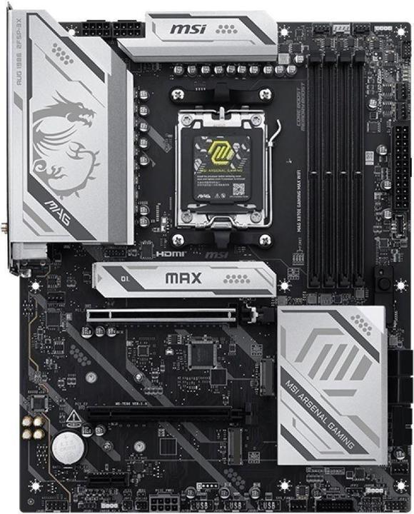 Produktbild MSI MAG X870E Gaming Max Wifi (X870,AM5,ATX,DDR5) (AM5, AMD X870, AMD X870E, ATX)