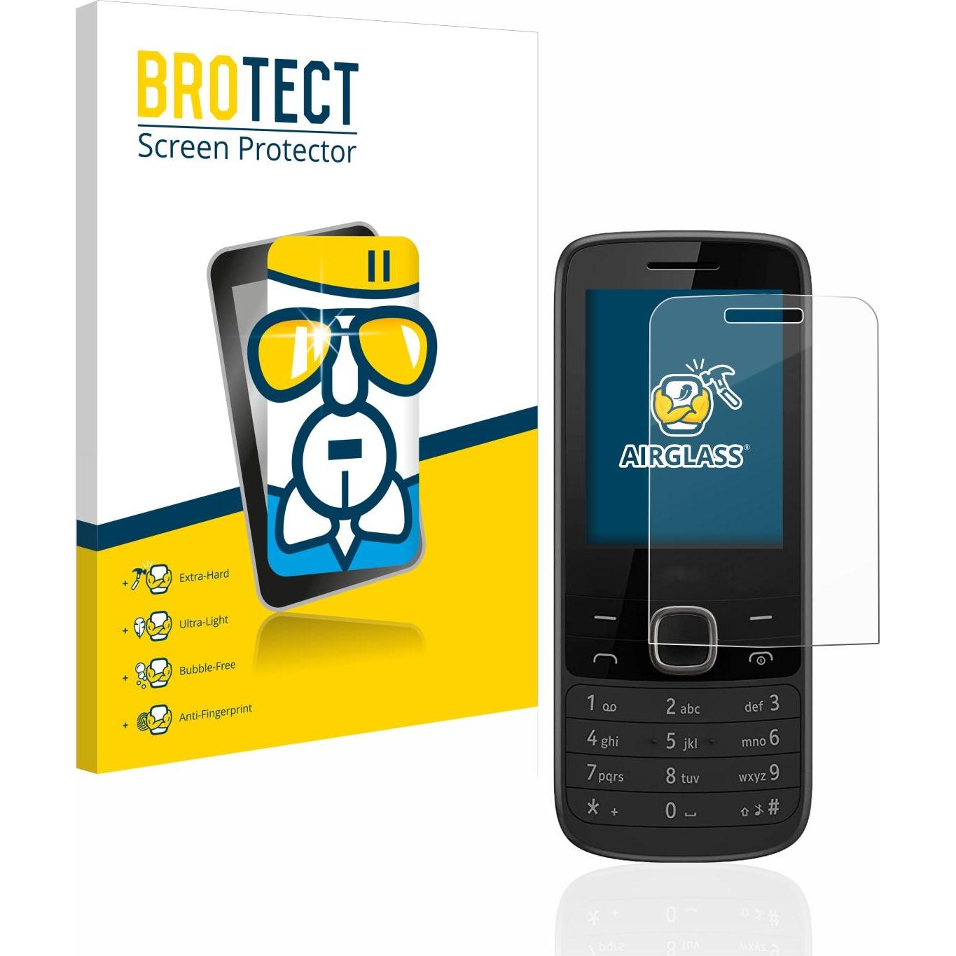 BROTECT AirGlass Panzerglasfolie (1 Stück, Nokia 225), Smartphone Schutzfolie, Transparent