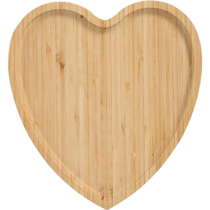 Actual product image Zeller Present Serviertablett Herz Bambus 27x25 cm
