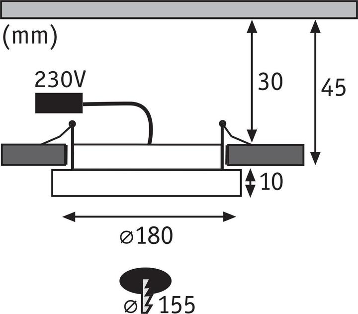 Image du produit Paulmann Panneau de montage Areo (1300 lm)