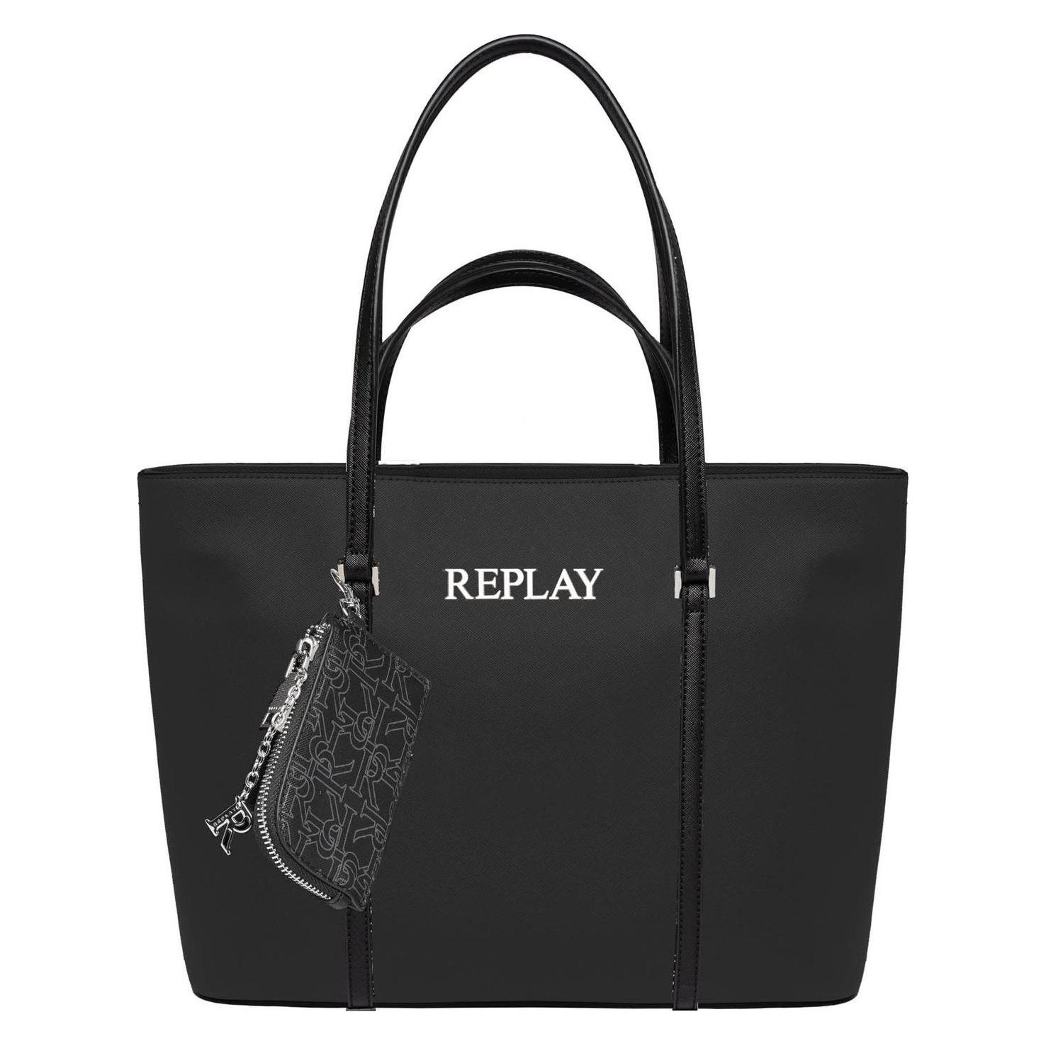 Replay, Damen, Tasche, Shopper With Pouch, Schwarz