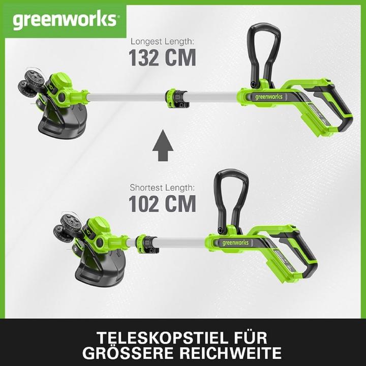 Actual product image Greenworks G40LT33 Cordless String Trimmer with Wheel (Trim line)