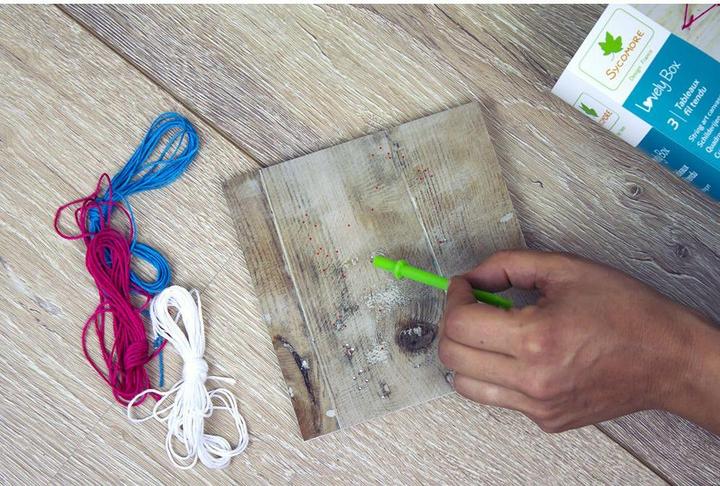 Actual product image Sycomore Canvas String Art