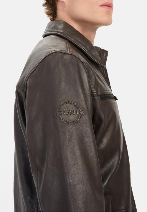 Produktbild Camel Active Leder Blouson mit Hemdkragen (56)