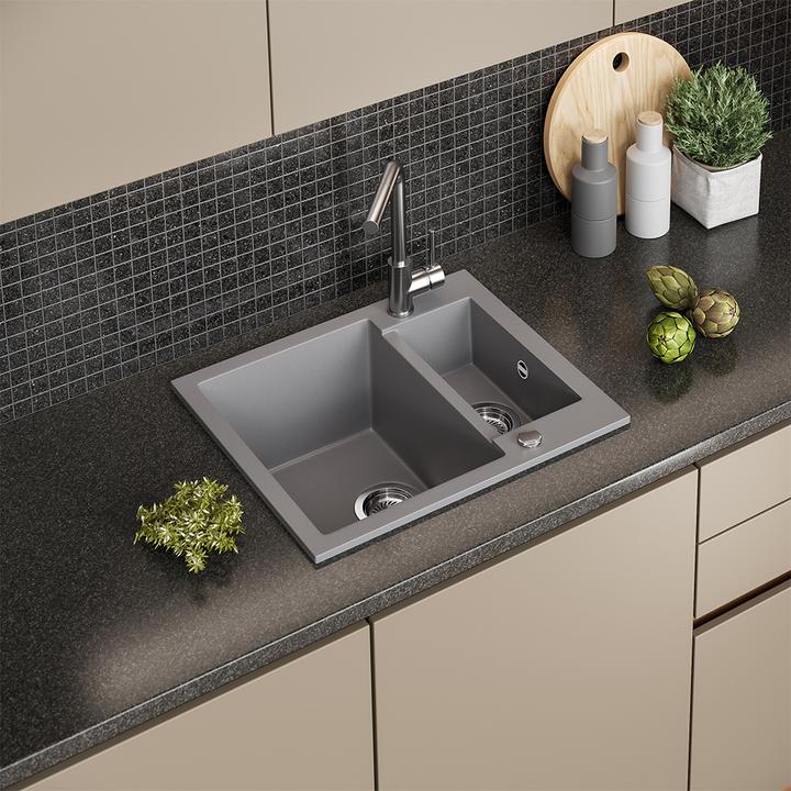 Actual product image Bergström Prague with 2 sinks (Fitted sink, 50 cm, 58 cm)