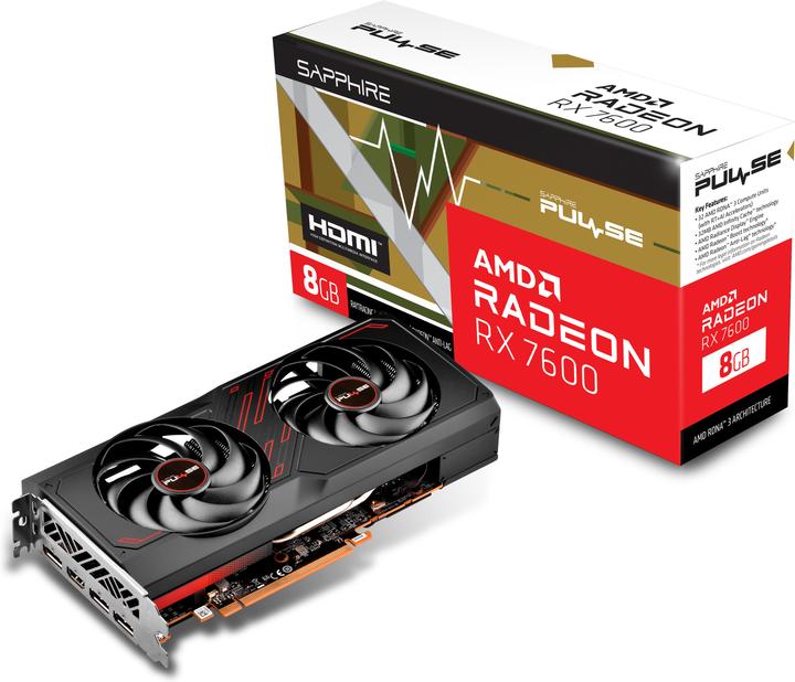 Image du produit Sapphire PULSE AMD RADEON RX 7600 (8 Go)