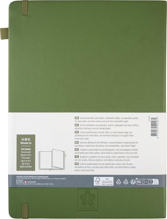 Actual product image Sakura Notizbuch (A4, Checked, Hardcover)