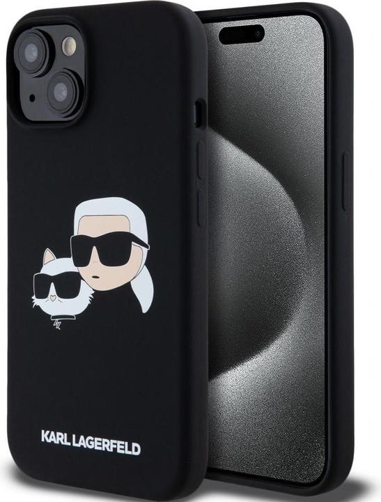 Actual product image Karl Lagerfeld KLHMP15XSKCHPPLK iPhone 15 Pro Max 6.7" czarny/black hardcase Silicone Karl & Choupet (Apple iPhone 15 Pro Max)