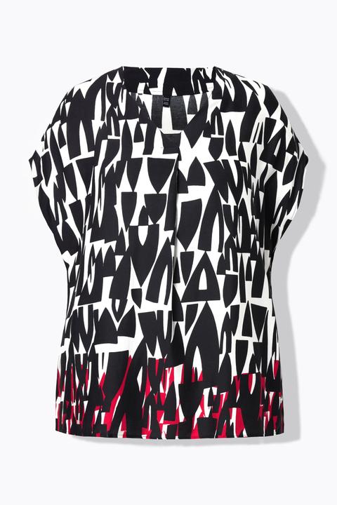 Produktbild Ulla Popken Bluse, Boote, Oversized, V-Ausschnitt, Halbarm (60)