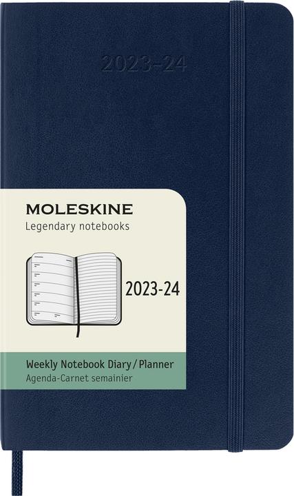 Moleskine 18 Monate Wochen Notizkalender 2023/2024, Pocket/A6, 1 Wo = 1 Seite, rechts linierte (9 x 14 cm)