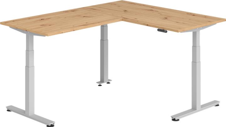 Hammerbacher Sitz-Steh-Winkeltisch 160x200cm Asteiche/S...