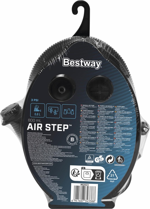 Image du produit Bestway Pompe à pied bleue 0,8L 23x15cm