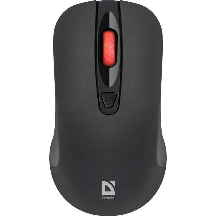 Defender Mysz Nexus Ms-195 Rf Silent Czarna (Kabellos), Maus, Schwarz
