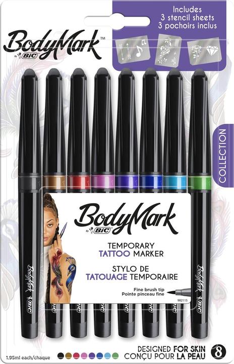 Actual product image Bic BodyMark for temporary tattoos
