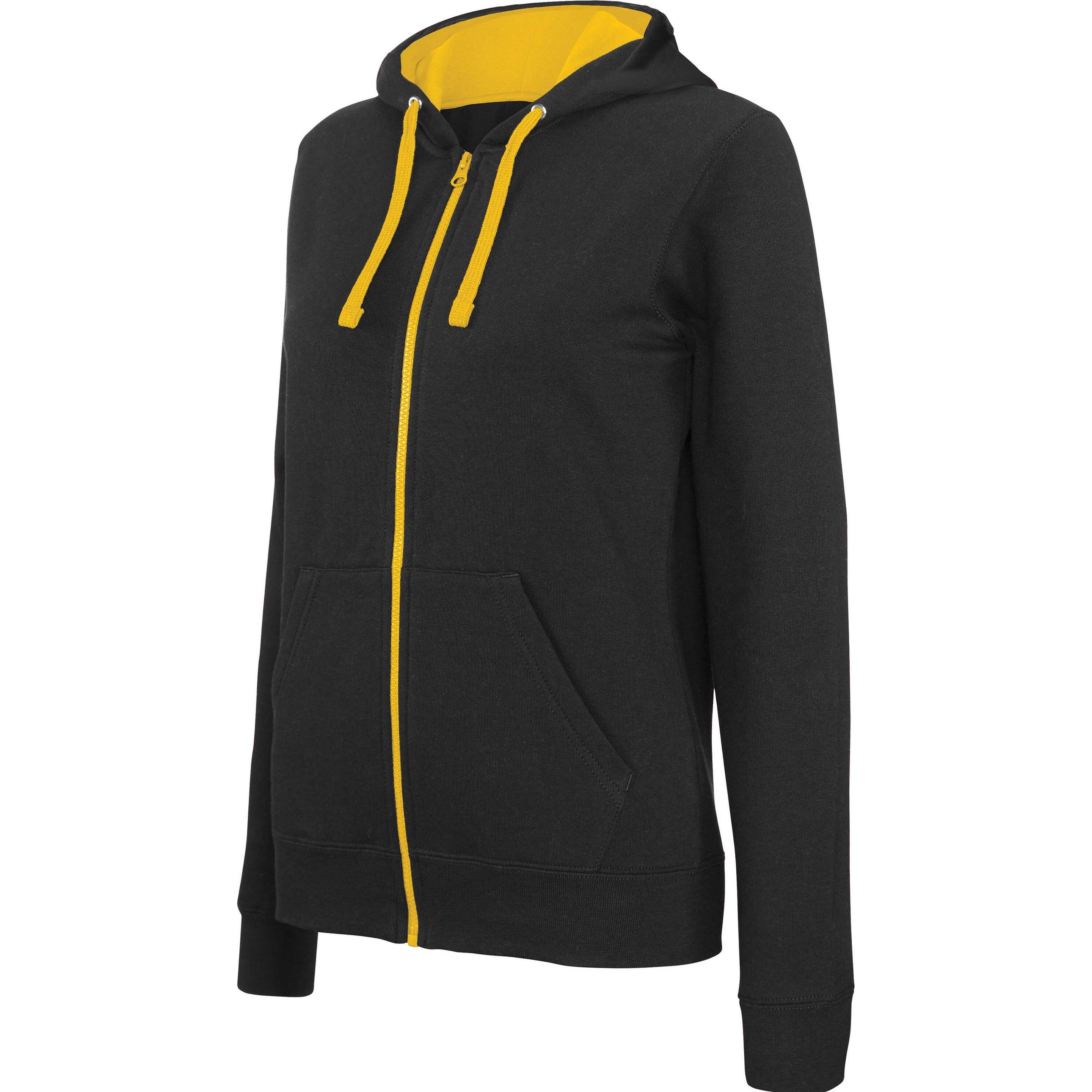 Kariban, Damen, Pullover, Contrastée, Schwarz, (S)