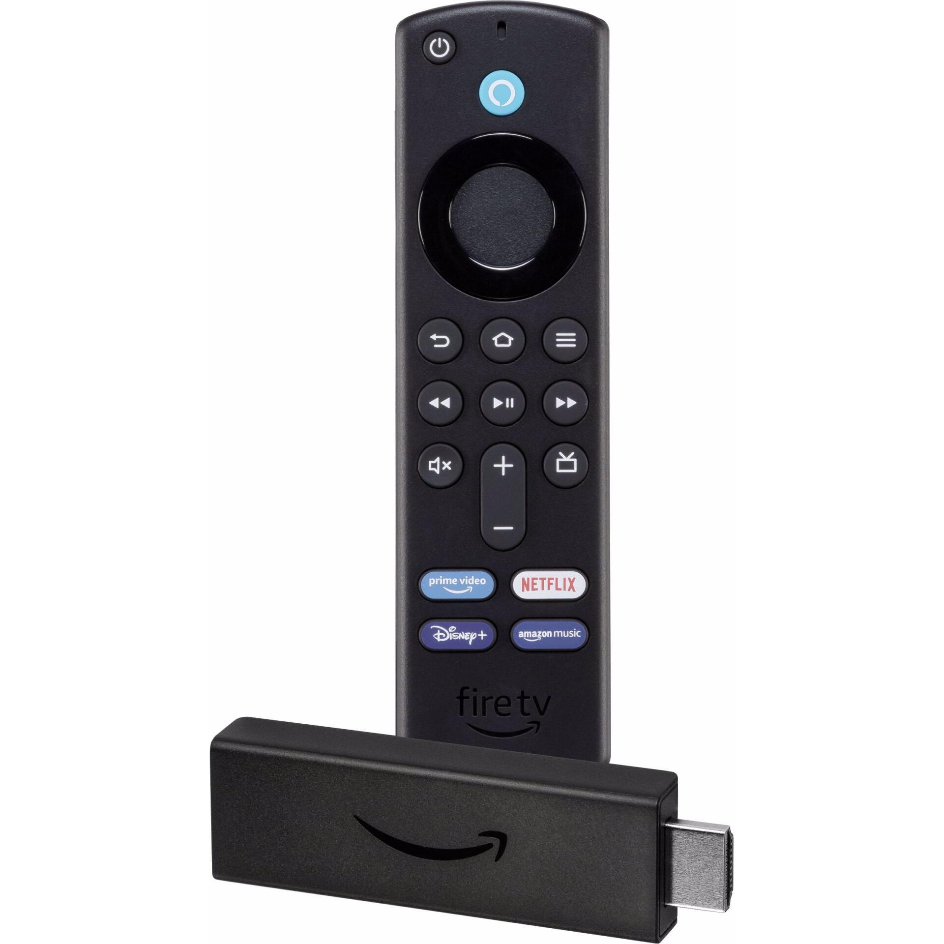 Amazon Fire TV Stick (2021) incluso il telecomando vocale Alex (8 GB, Sistema operativo antincendio), Box per lo streaming, Nero