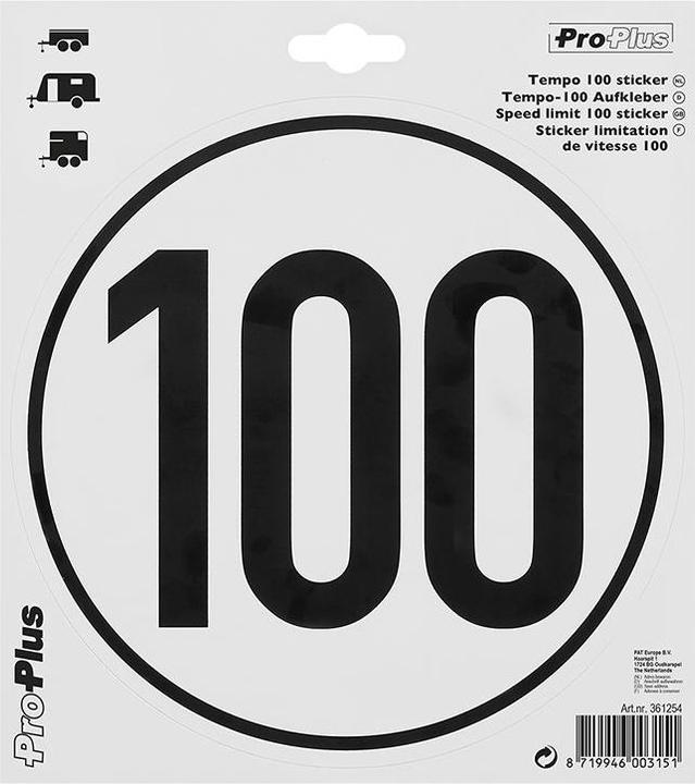ProPlus Speed 100 Sticker