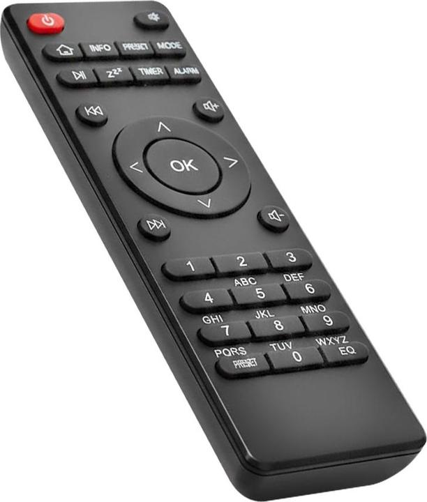 Produktbild Nedis Replacement Remote Control Suitable for: RDIN3000BK / RDIN4000BK / RDIN5000BK / RDIN5005BK Fix (Universal Fernbedienung, Infrarot)