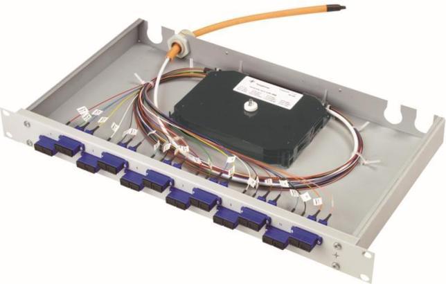 Produktbild Telegärtner 19" LWL-Rangiervert.Basis eco 1HE - Patch-Panel (Spleissbox)