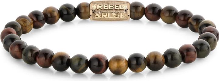 Produktbild Rebel & Rose Armband Who's afraid of the Tiger RR-60099-G-S Damen (16.50 cm, Edelstahl, Tigerauge)