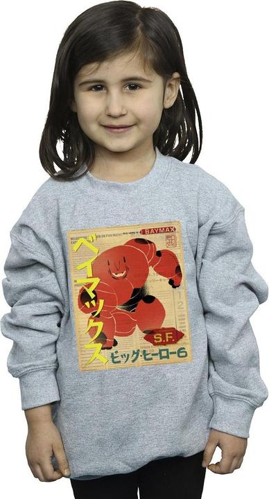 Produktbild Disney Big Hero 6 Baymax Baymax Newspaper Sweatshirt Mädchen (152, 158)