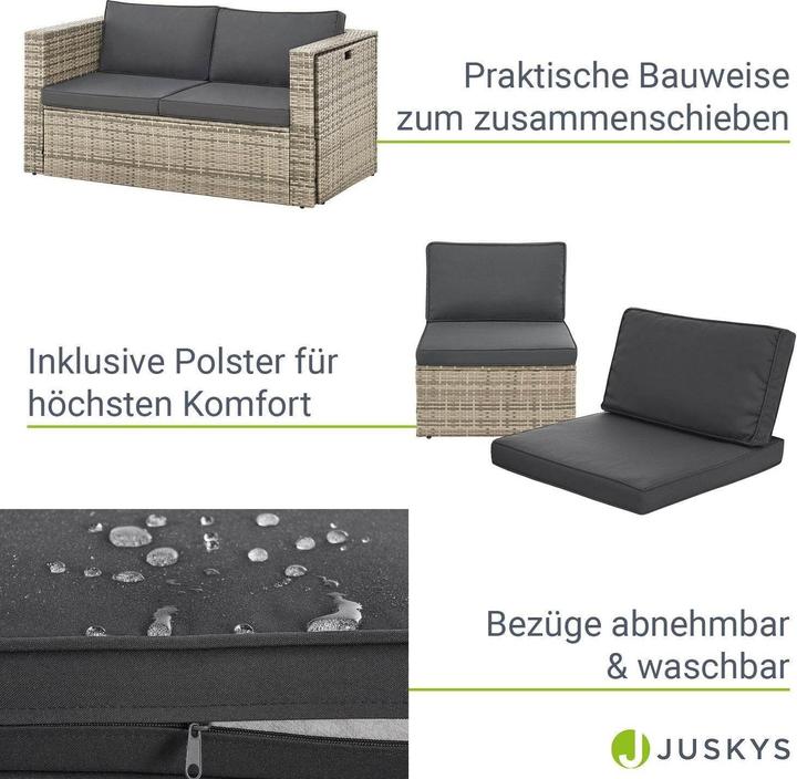 Immagine prodotto Juskys Polyrattan Lounge Salou