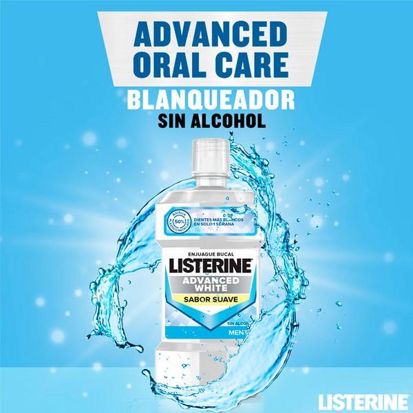 Image du produit Listerine Rince-bouche Advanced Whitening Mouthwash Mild Flavor 1 Liter (1000 ml, Bains de bouche, Rince-bouche)