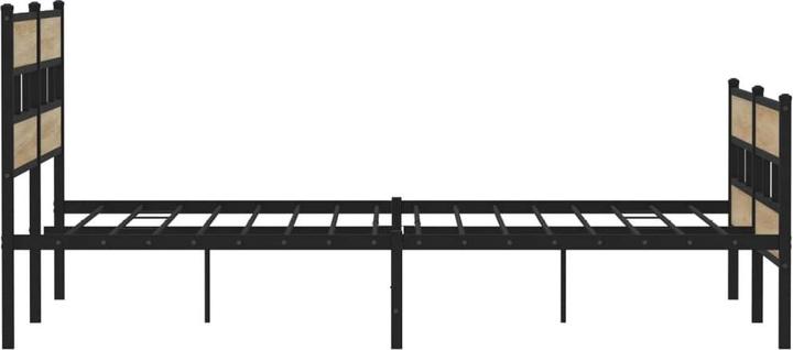 Image du produit VidaXL Lit métallique Cadre de lit Sommier à lattes Lit double sans matelas 180x200cm (180 x 200 cm)