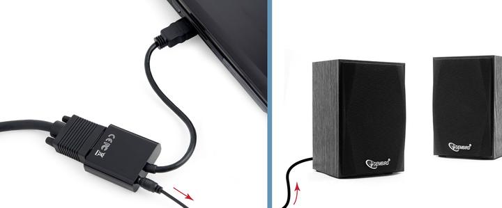 Produktbild Gembird HDMI – VGA (VGA, HDMI, 4.50 cm)