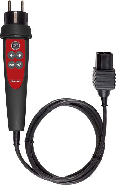 Benning BENN 044149 Commander test plug button TEST/MEM good/bad LED green/red (Test prod)