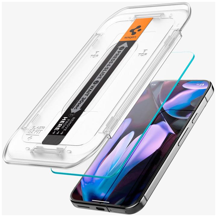 Actual product image Spigen EZ Fit Tempered Glass Clear Screen Protector Google Pixel 9 Pro XL 2-Pack (2 Piece, Google Pixel 9 Pro XL)