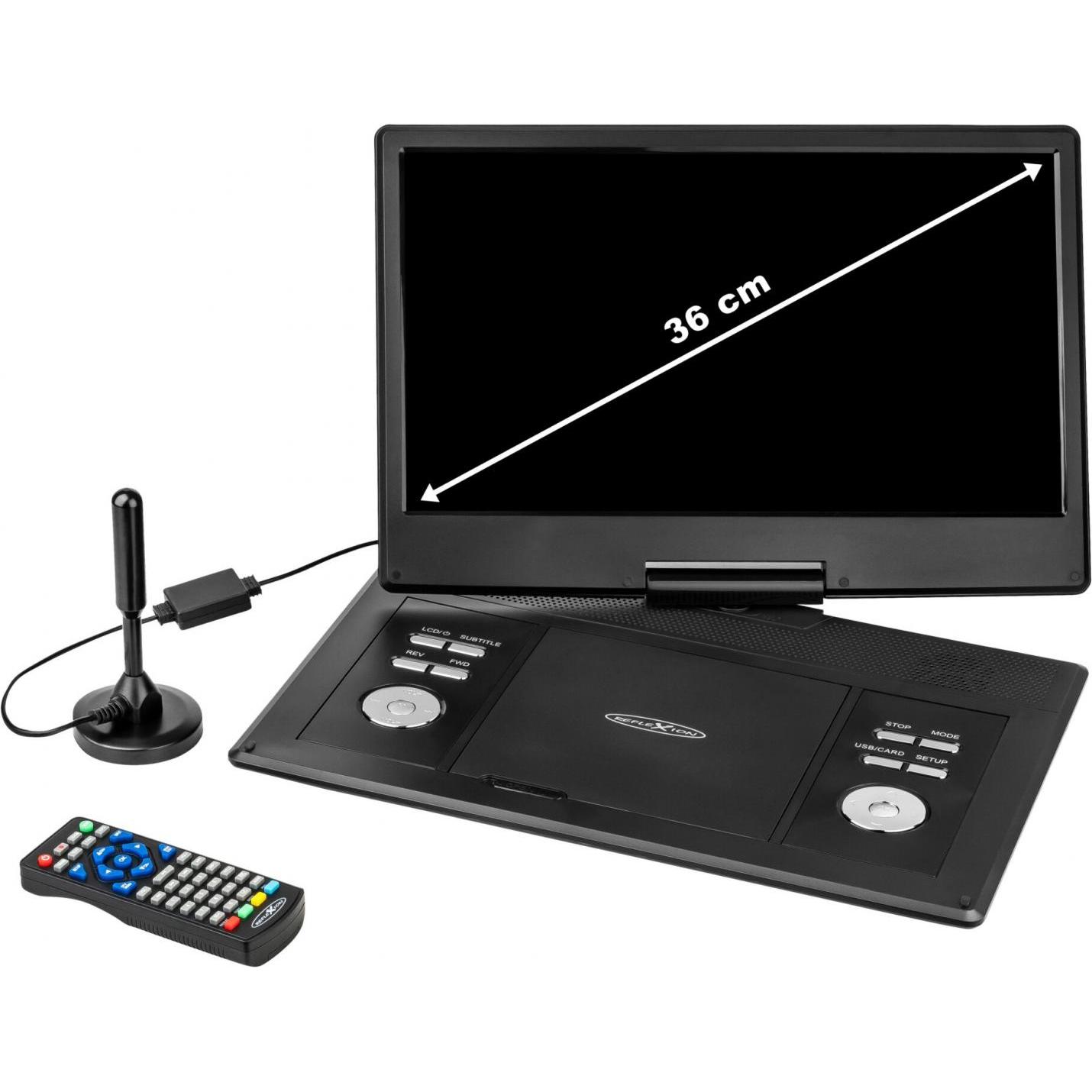 Reflexion DVD1424 (Lettore DVD portatile), Lettore Blu-ray + Lettore DVD, Nero