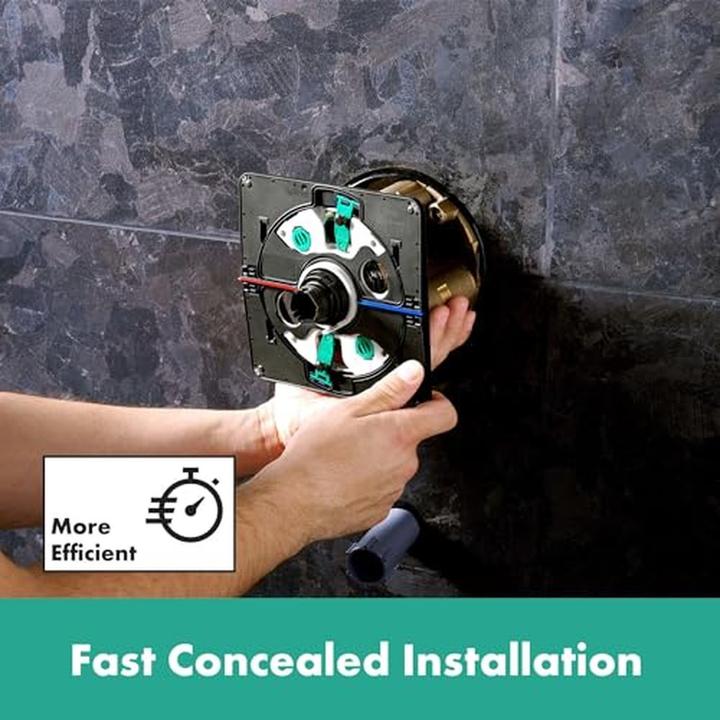 Produktbild hansgrohe HG Thermostat DuoTurn E UP, 2 Verbraucher verchromt