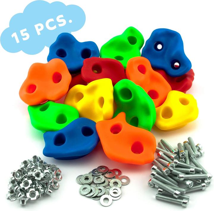 Actual product image GO!elements Climbing holds children 15 pieces (Orange, Red, Blue, Green, Yellow)