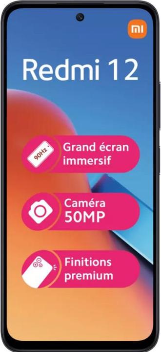 Produktbild Xiaomi Redmi 12 (256 GB, Midnight Black, 6.79", Hybrid Dual SIM, 50 Mpx, 4G)