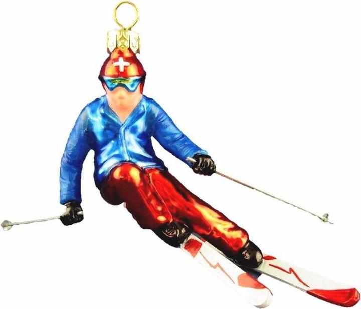 Ornamente Ornement en verre Skieur (1-pièce)