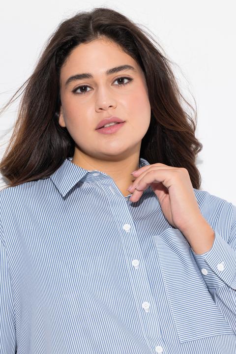 Actual product image Ulla Popken Striped Button Down Shirt (46, 48)