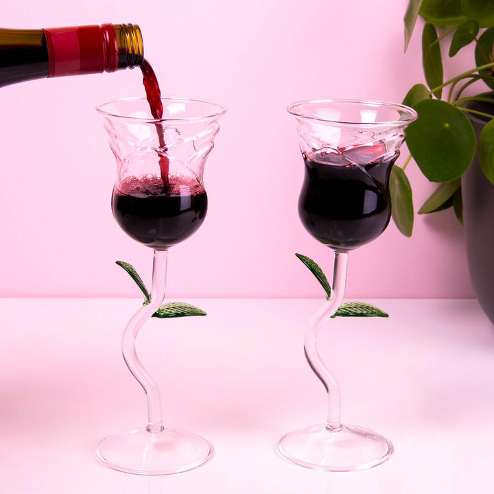 Produktbild Mikamax Rose Wine Glass Set (20 cl, 2 Gläser, Weingläser Set)