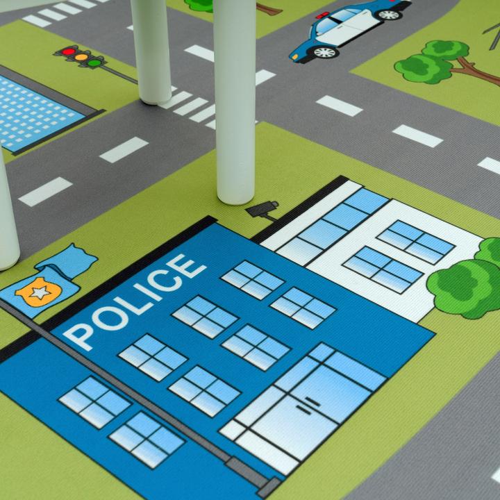 Produktbild TT Home Kinderzimmerteppich Teppich Junge Mädchen Kinderteppich Baby Rutschfest Strasse (200 cm)