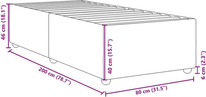 Actual product image vidaXL Bettgestell (80 x 200 cm)