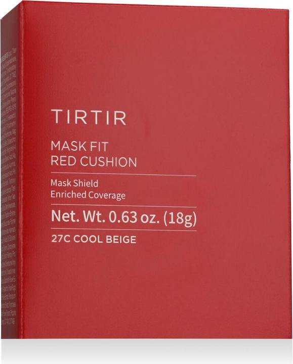 Actual product image TirTir Mask Fit Red Cushion Foundation - Full Coverage, Weightless, Skin Fit (27C Cool Beige)