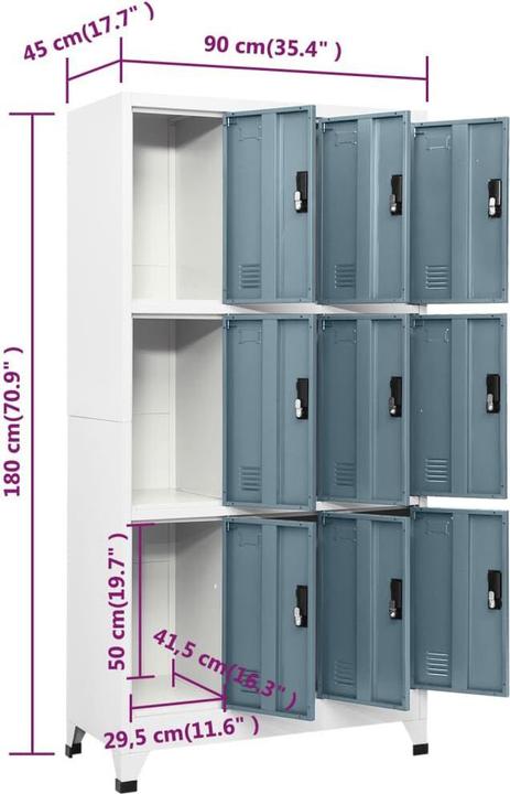Produktbild VidaXL Davin (90 x 45 x 180 cm)